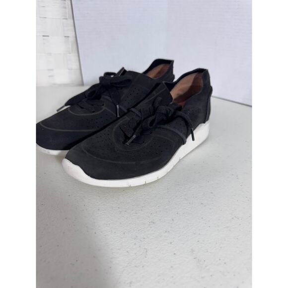 "GENTLE SOULS" Kenneth Cole Black Raina Lite Jogger Leather Sneaker SZ 7.5 Gym - Picture 4 of 10